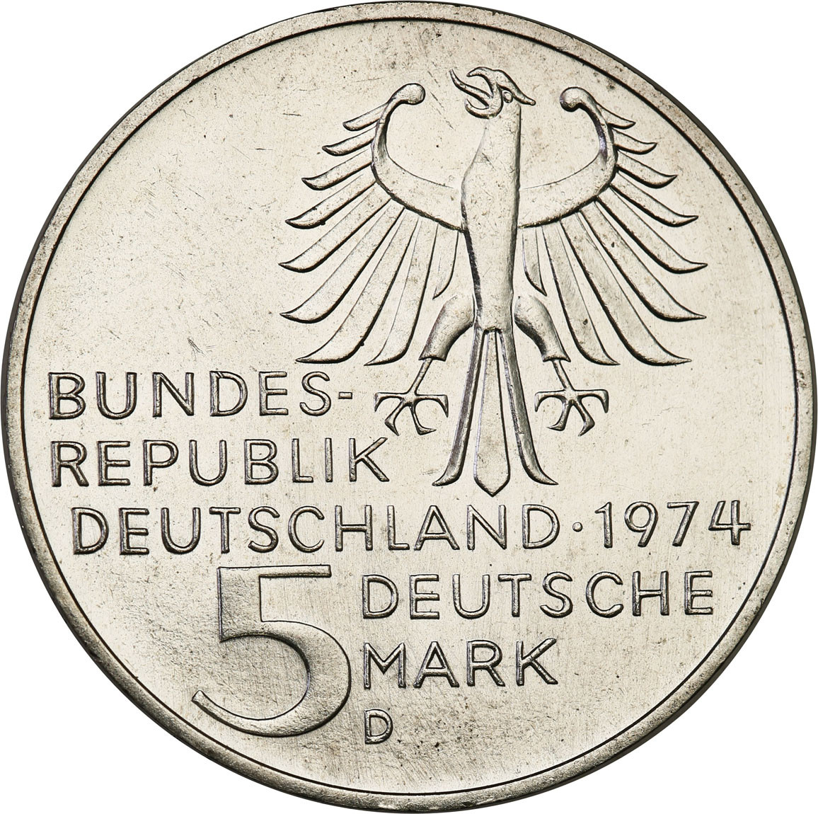 Niemcy, RFN. 5 marek 1974 D, Monachium, Immanuel Kant